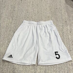 Adidas youth White Athletic Shorts #5 climacool